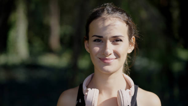istock Young female runner portrait 1348936677