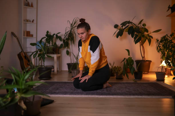 istock Relaxation before exerices in the evening 1348938380
