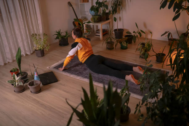 istock Cobra pose in yoga 1348938421