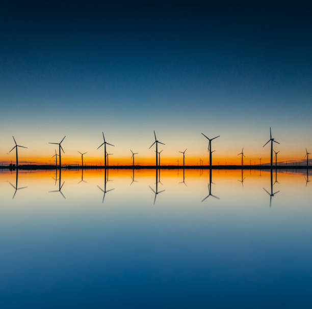 istock Wind Turbines at sunset Landscape United Kingdom 1348938678