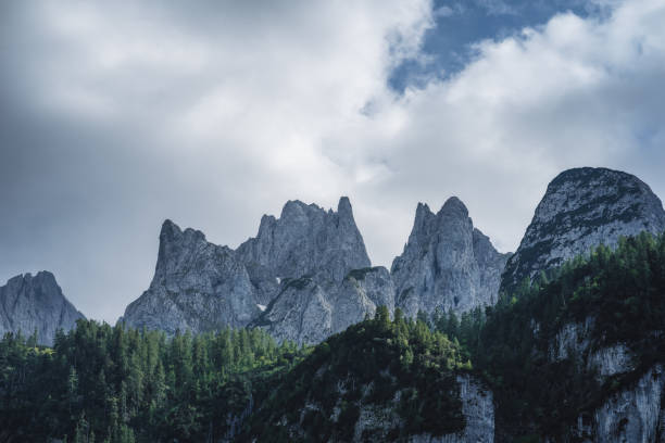 istock The Dachstein summit mountain range and visible glacier ice during summertime at Gosau, Upper-Austria, Europe 1348941880