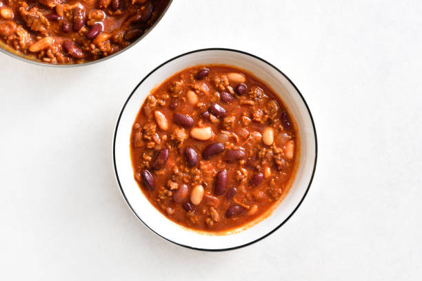 istock Stewed beans with ground beef, jalapeno pepper and bacon 1348943084
