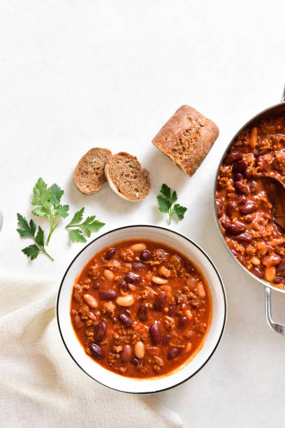 istock Stewed beans with ground beef, jalapeno pepper and bacon 1348943221