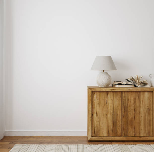 istock Cupboard with decor in living room interior 1348943770