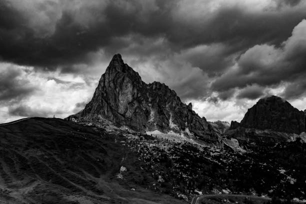 istock B&W dramatic landscape of Passo Giau, Dolomites, Italy 1348947921