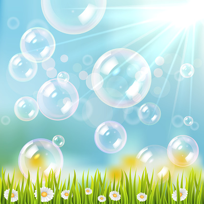 Blue Spring Background Animation Blue Spring Background Stock Illustration - Download Image Now - Blue ...