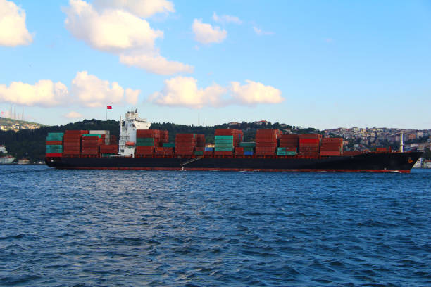 istock Cargo ship in the Bosphorus, Istanbul, Turkey 1348951836