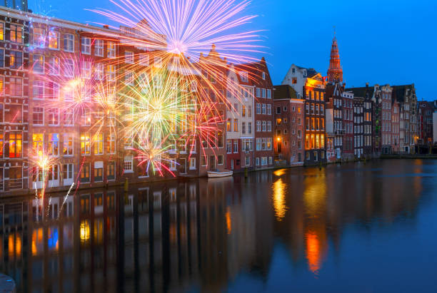 istock Houses of Amstardam, Netherlands 1348951909