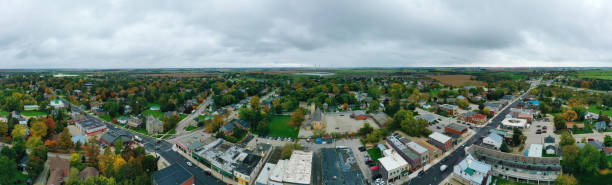 istock Aerial panorama view of Arthur, Ontario, Canada in fall 1348953646