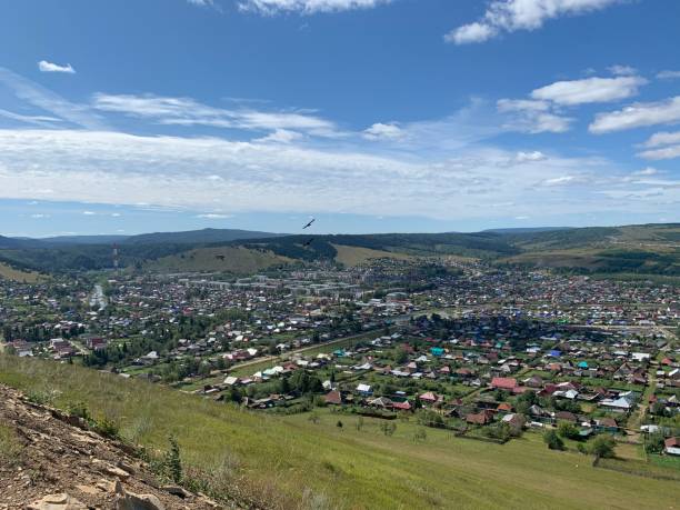 istock Peaceful village on the hills 1348954702