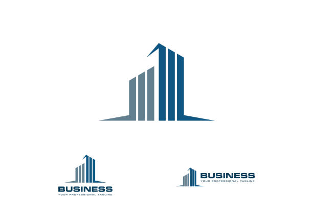 szablon logo nieruchomości vector - tower building stock illustrations