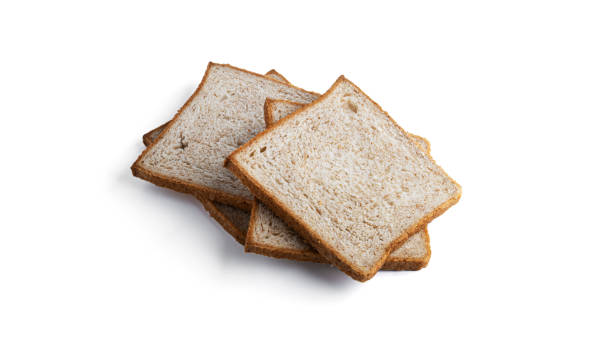 istock Toast, bran bread isolated on a white background 1348962942