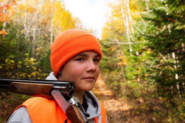 istock A young hunter in the woods in Autumn 1348964080