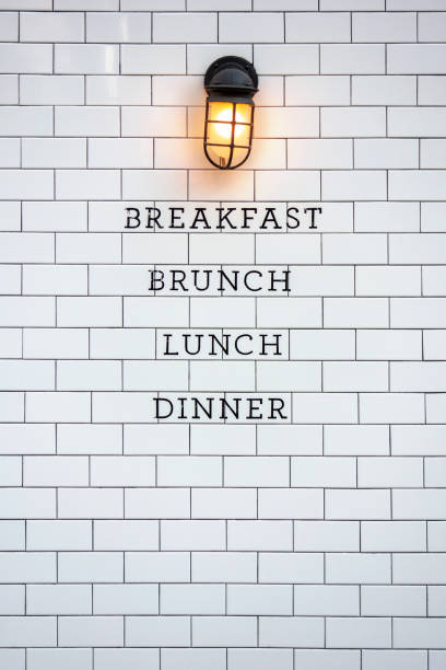 Restaurant wall detail with texts