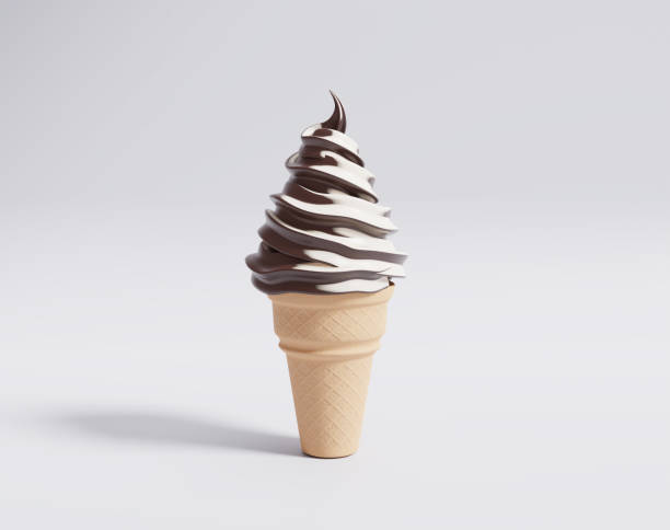 istock Chocolate and vanilla soft cone ice cream 1348974392