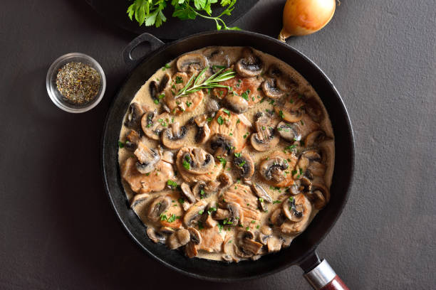 istock Pork medallions with mushroom gravy 1348976401