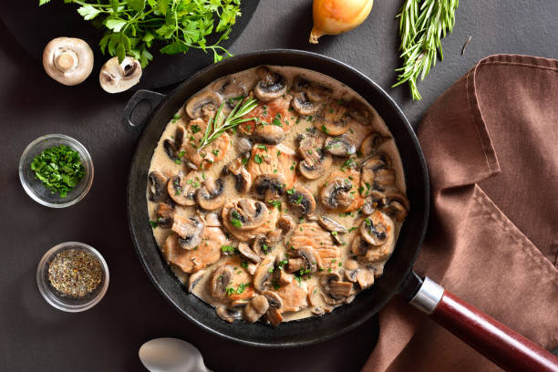 istock Pork medallions with mushroom gravy 1348976403