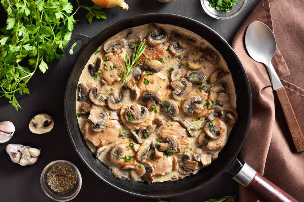 istock Pork medallions with mushroom gravy 1348976419