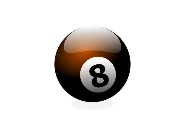 istock billiard ball of black color with number eight 1348977093
