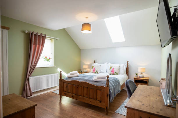 istock Cosy Lodge Bedroom 1348979291