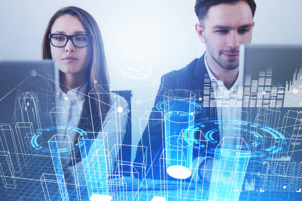 istock Businessman wearing formal suit is working together with busines 1348979995