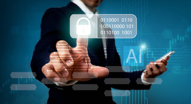 Artificial intelligence and machine learning Businesspeople use marketing data on their smartphones to manage company network connections and data exchange. Future technological innovation inteligencia artificial y aprendizaje automático los empresarios utilizan los datos de marketing en sus teléfonos inteligentes para administrar las conexiones de red de la empresa y el intercambio de datos. innovación tecnológica del futuro