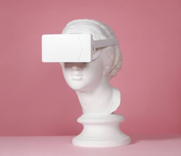 istock Greek Goddess wearing VR headset 1348984589