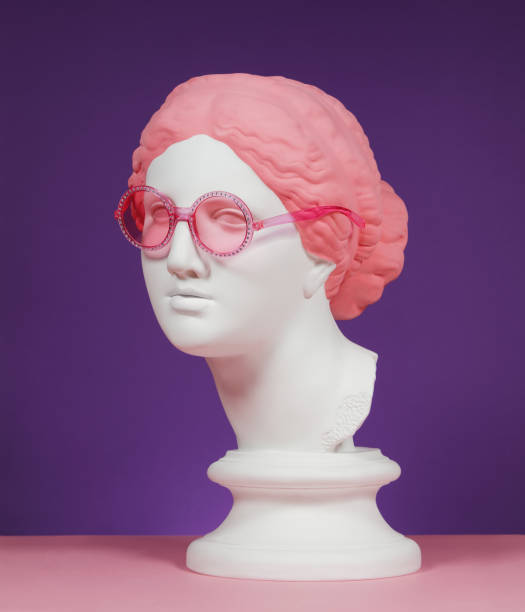 istock Greek Goddess with pink eyeglasses 1348984618