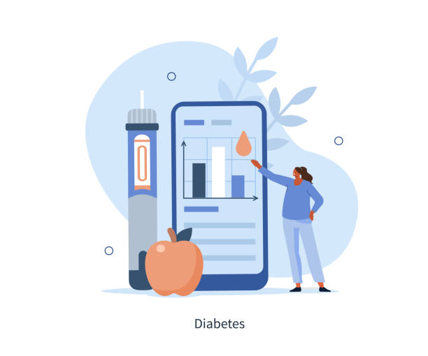 ilustrações de stock, clip art, desenhos animados e ícones de diabetes monitoring - diabetes