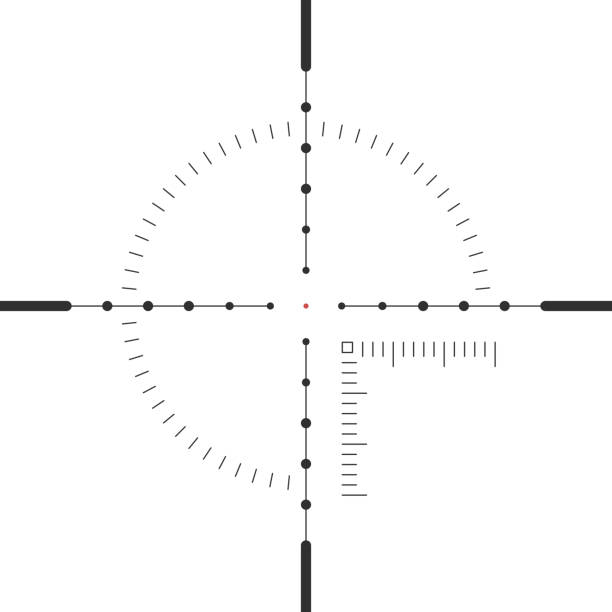 現実的な狙撃の光景。 - crosshair gun rifle sight aiming点のイラスト素材／クリップアート素材／マンガ素材／アイコン素材