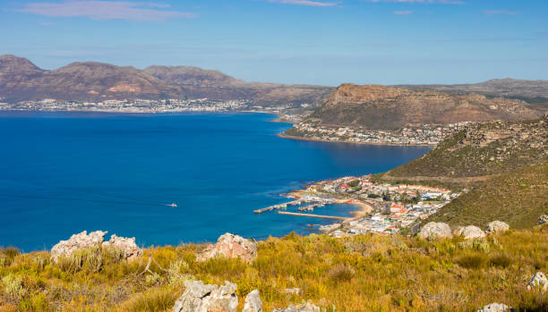istock Elevated panoramic view of Kalk Bay Harbour in False Bay 1348993879