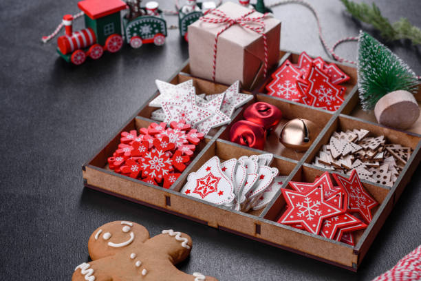 istock Christmas decorations for Christmas trees and gingerbread 1348997641