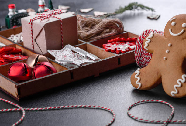 istock Christmas decorations for Christmas trees and gingerbread 1348998218