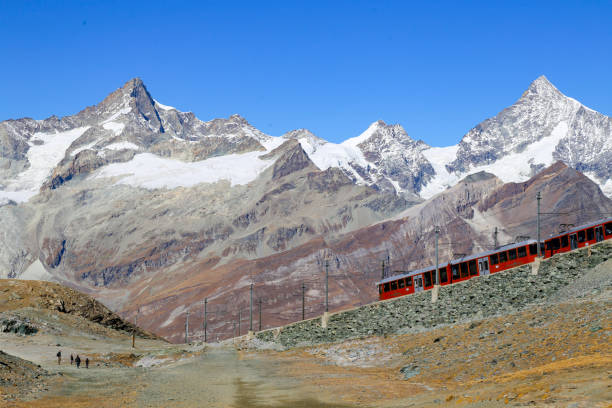 istock Alpine train in The Swiss alps 1349005990