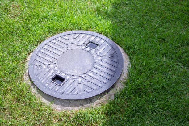 istock Septic tank cover underground waste treatment system 1349014035