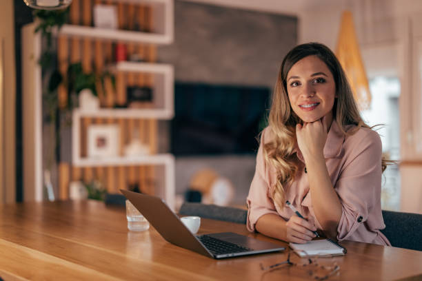 istock Young woman, trying to relax after work. 1349016908