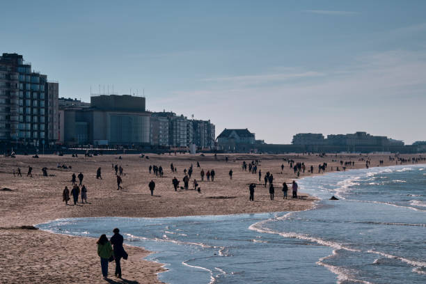 istock A day at the beach in Winter, Ostende 1349019380