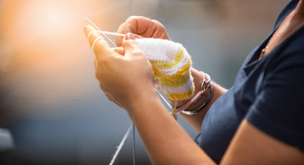 istock Senior women knitting 1349023638