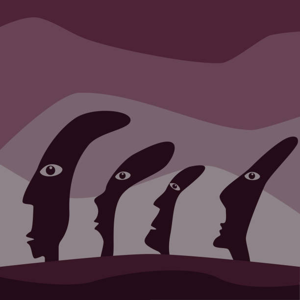 Abstract Vector Image With Idols, Totems, Monuments. Ancient Cultures, Rituals