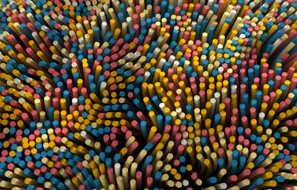 Abstract colorful cylinders background