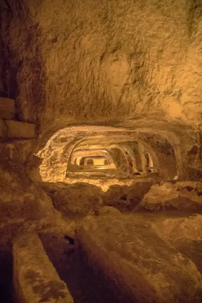 Photo of St Paul’s Catacombs. Malta.