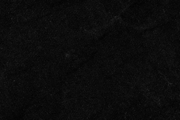 istock Black dusty synthetic fabric texture. Abstract textured surface 1349027730