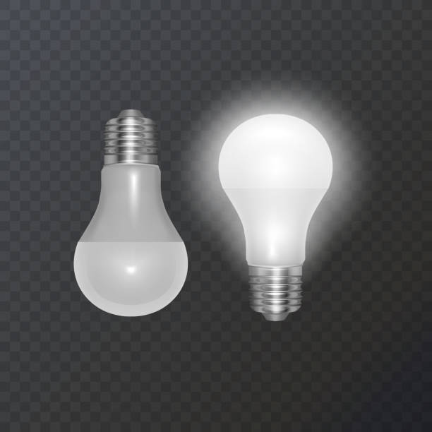 レトロなスタイルで現実的な電球、ランプは暗い基板に良く見える、ベクトルeps 10フォーマット - 11091点のイラスト素材／クリップアート素材／マンガ素材／アイコン素材