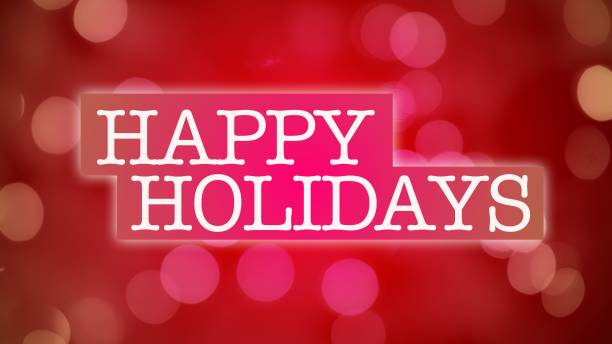 Happy holiday red background bokeh