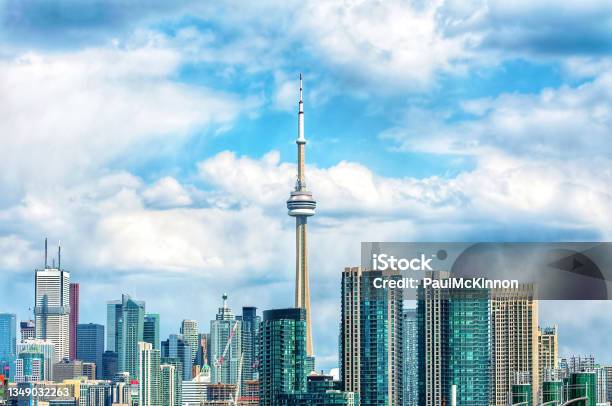 Toronto Canada Skyline Stock Photo - Download Image Now - CN Tower, Skyscraper, Tall - High