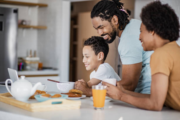 istock Family having breakfast together 1349034125