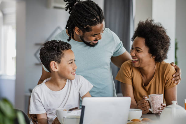 istock Family having breakfast together 1349034215