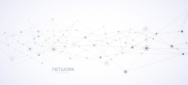 Connection background. Network concept with dots and lines. Vector illustration