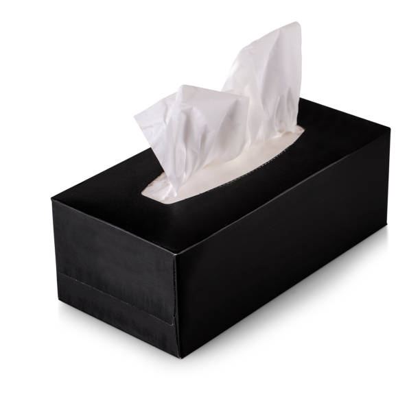 istock Tissue box mock up black tissue box isolated on white 1349044177