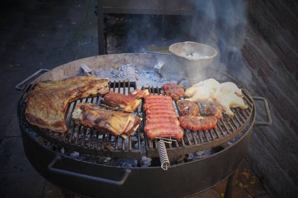 Typical Parrillada  Latin American barbecue for cooking on live coal (no flame). Traditional  Asado Argentino